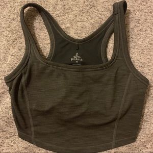 Gray Prana Crop Top / Bra